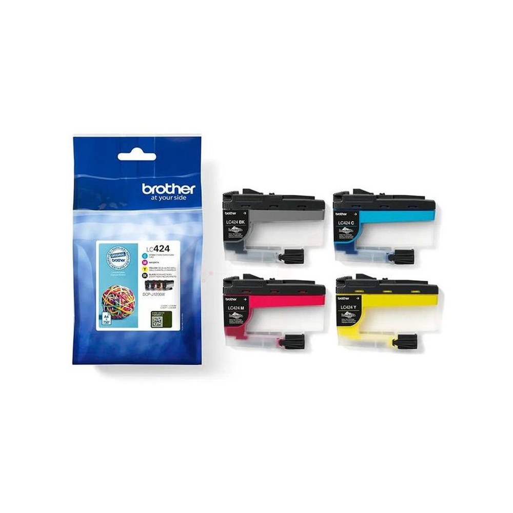 Cartouches d'origines Brother LC424VAL - multipack 4 couleurs : noire, cyan, magenta, jaune