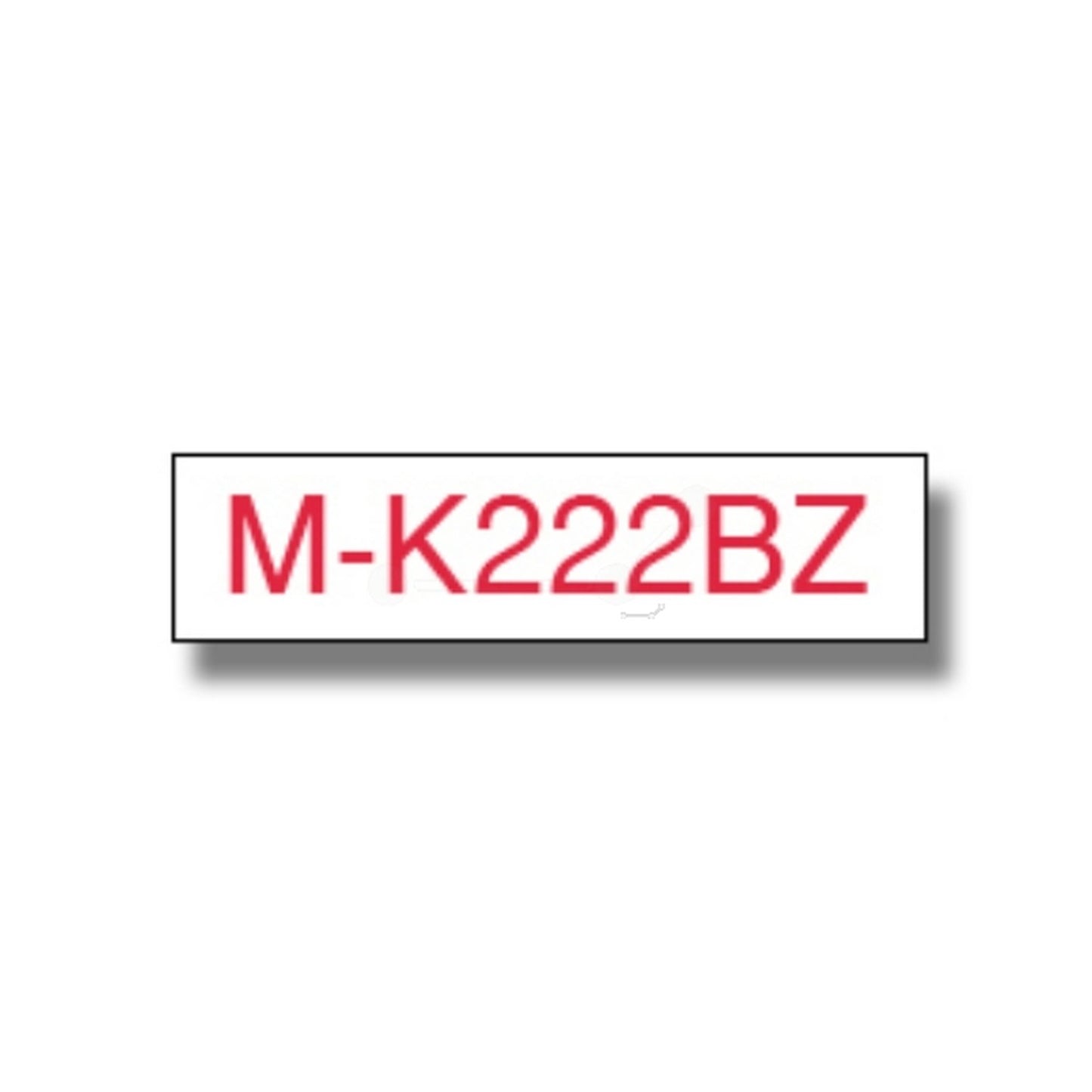 Ruban cassette d'origine Brother MK222BZ - rouge, blanc