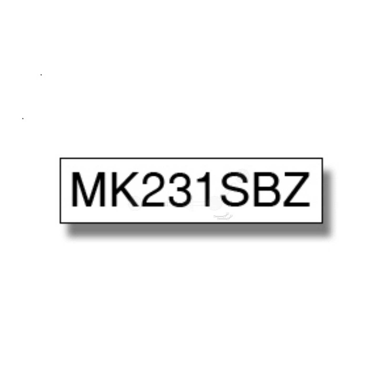 Ruban cassette d'origine Brother MK231SBZ - noir, blanc