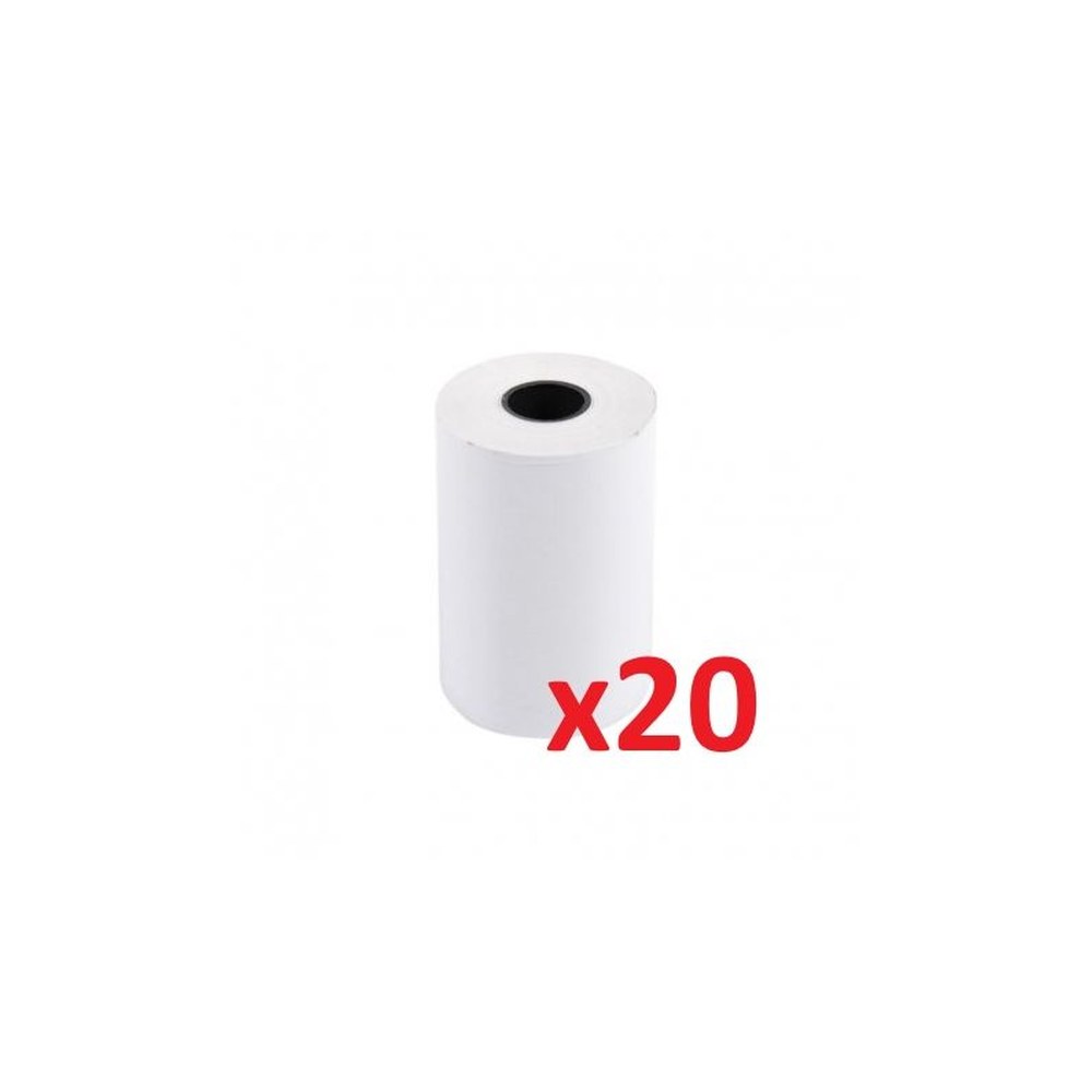 Bobines thermiques pour terminal carte bancaire - PK20-57-40-12 Sans BPA - Lot de 20 (57 mm x 40 mm x 12 mm)