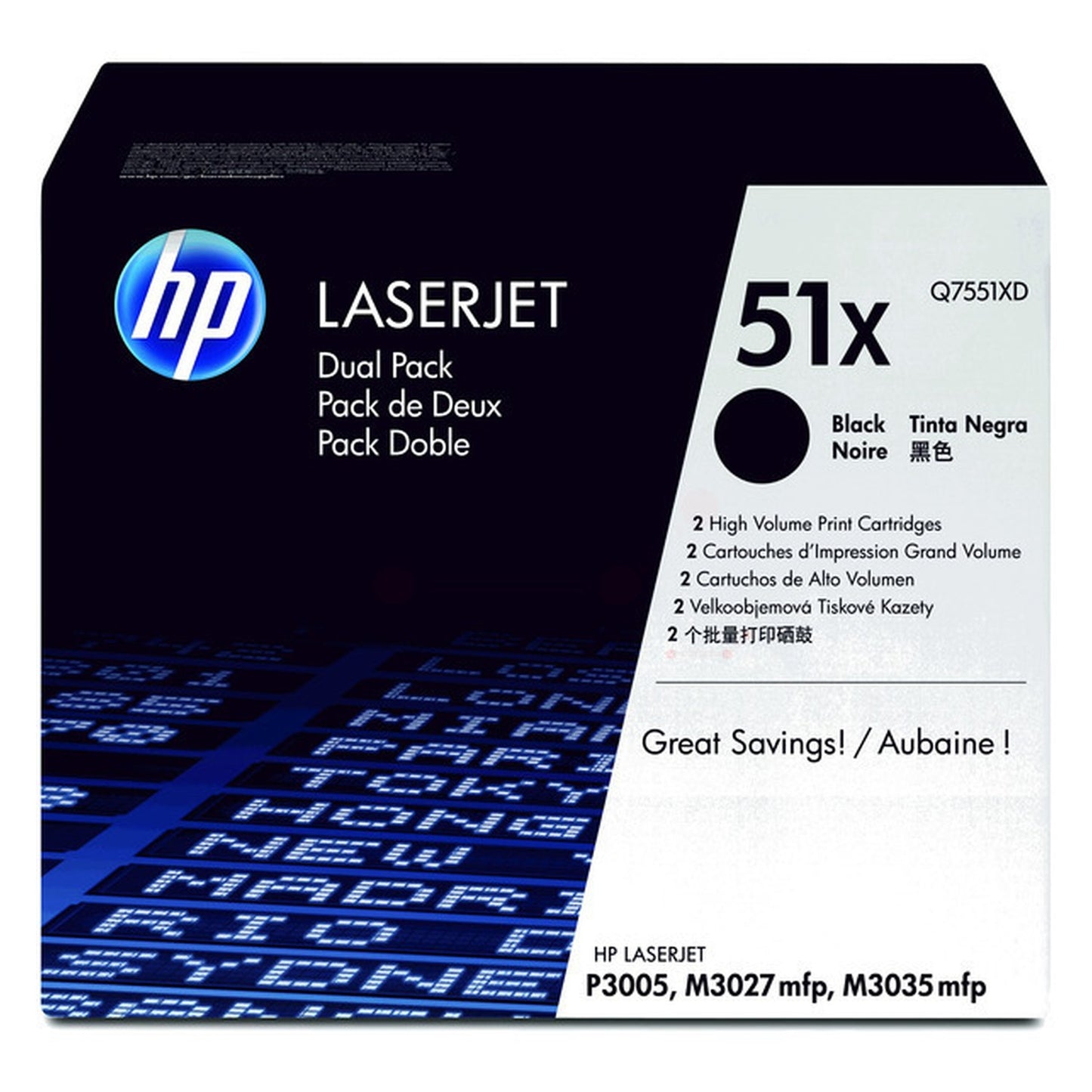 Toner d'origine HP Q7551XD / 51XD - noir