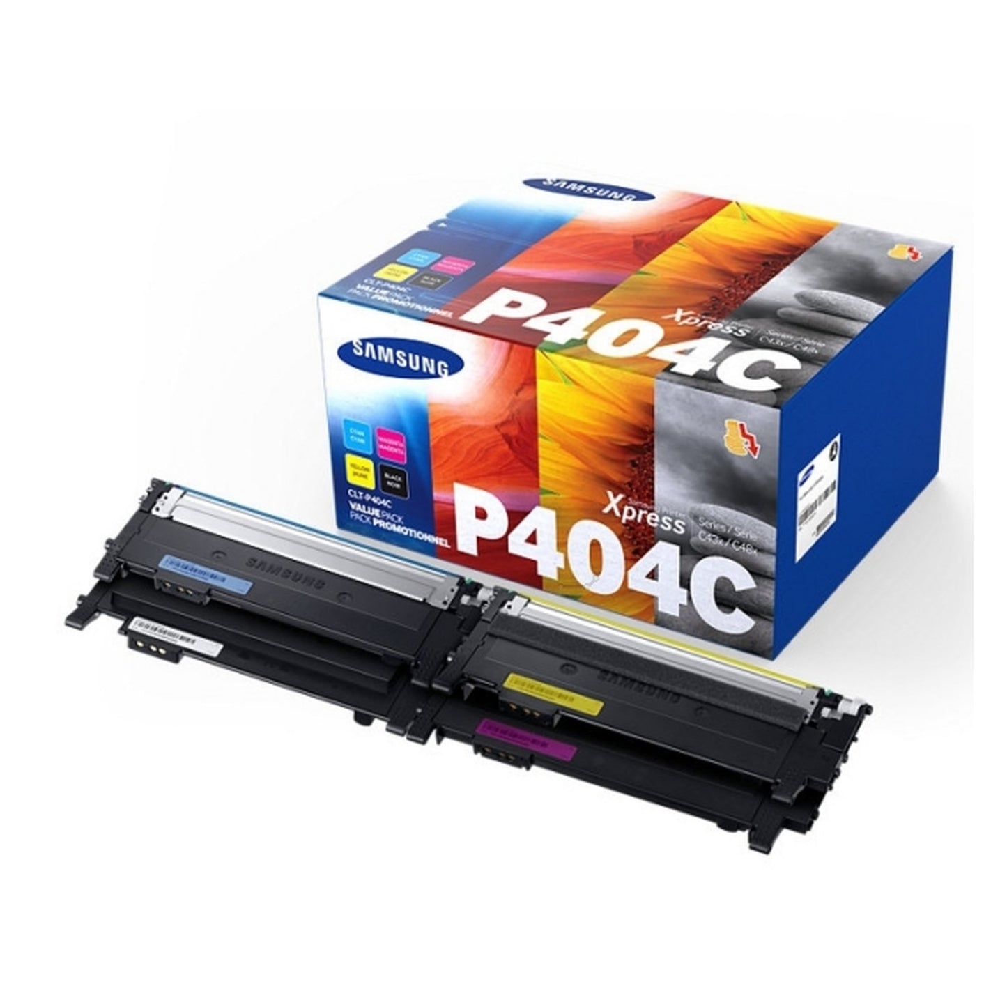 Toners d'origines HP SU365A / CLT-P404C - multipack 4 couleurs : noir, cyan, magenta, jaune