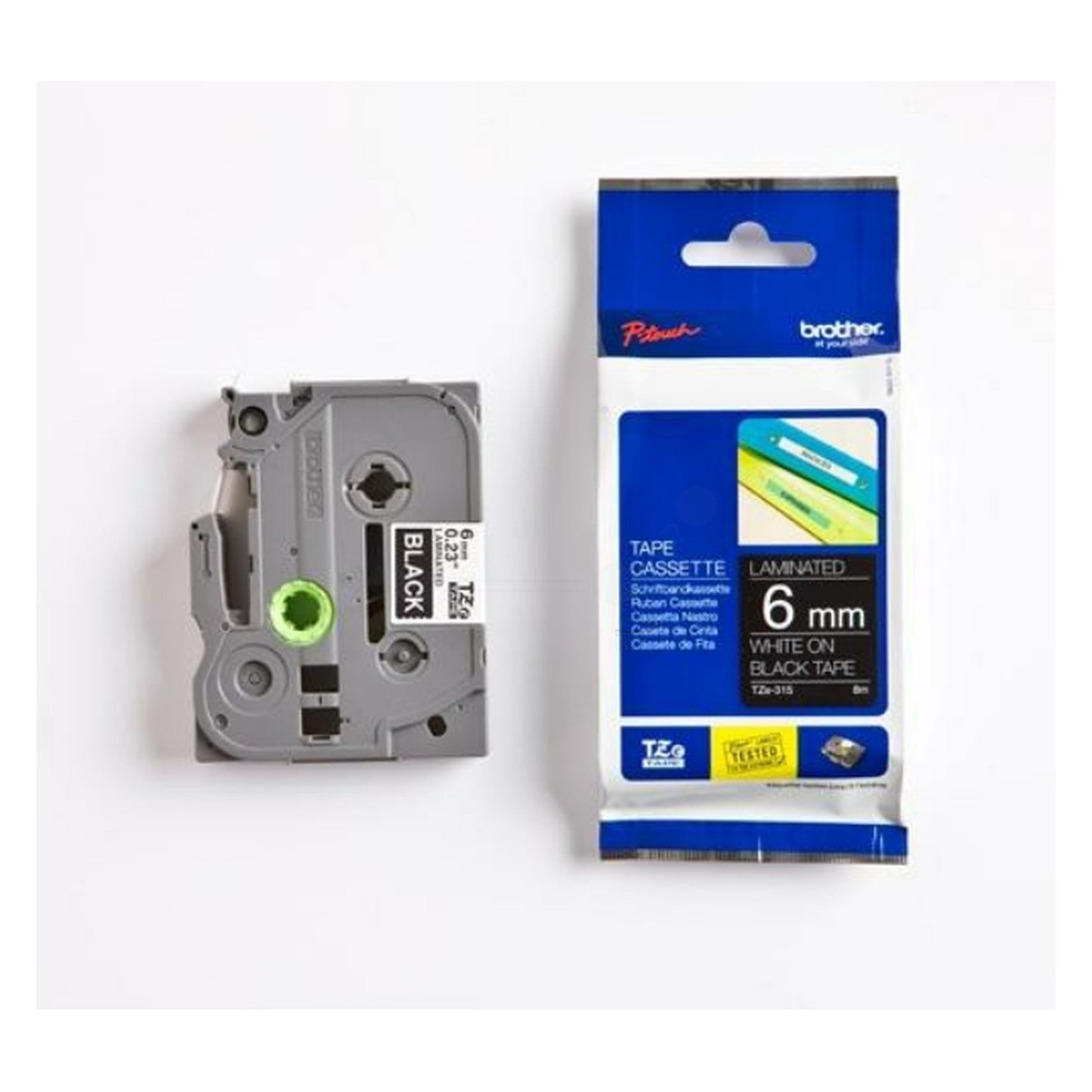 Ruban cassette d'origine Brother TZE315 - noir, blanc