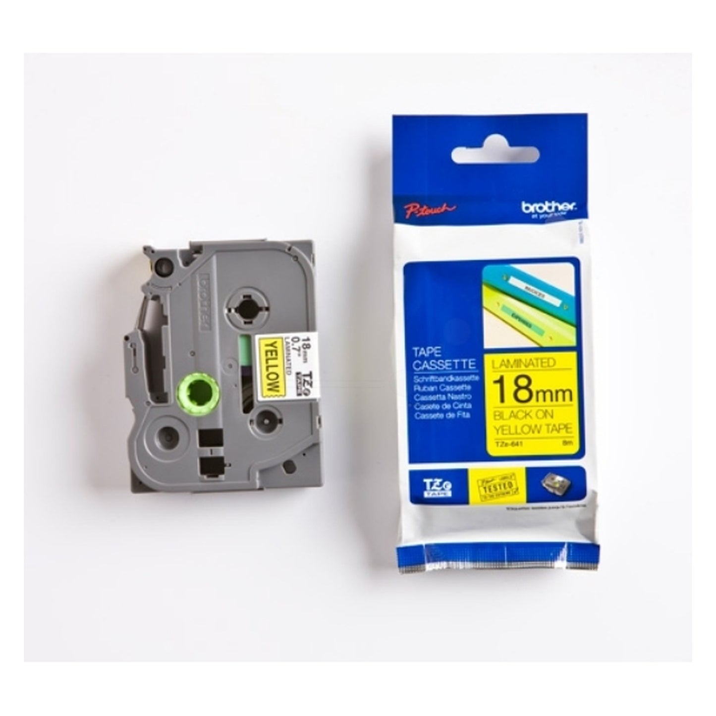 Ruban cassette d'origine Brother TZE641 - noir, jaune