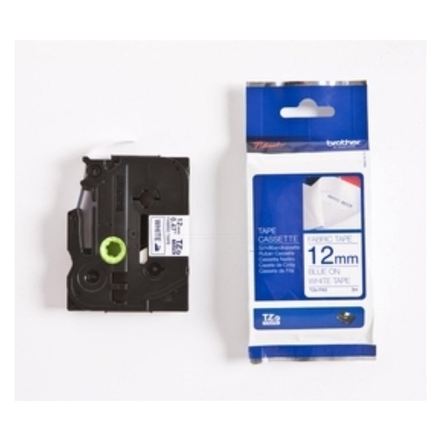Ruban cassette d'origine Brother TZEFA3 - bleu, blanc