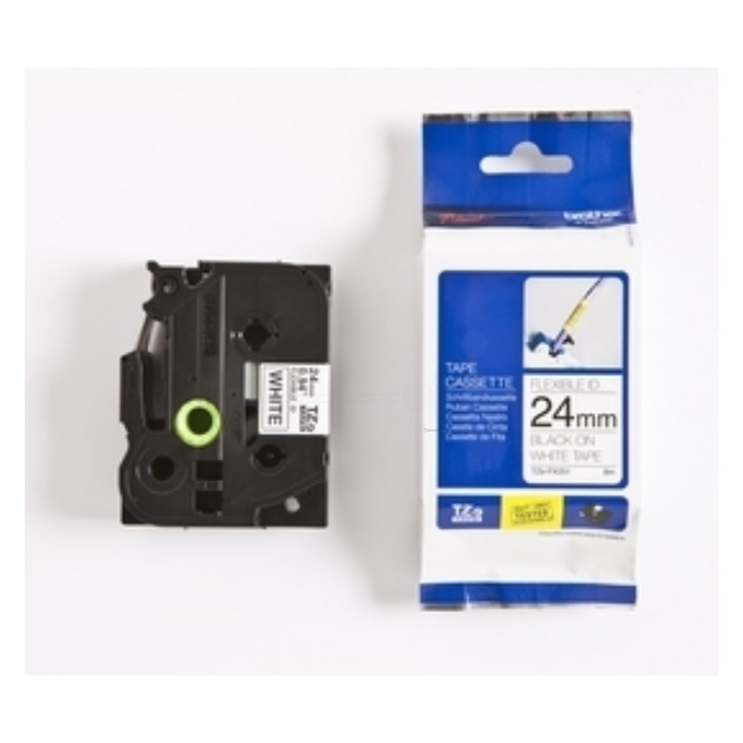 Ruban cassette d'origine Brother TZEFX251 - noir, blanc