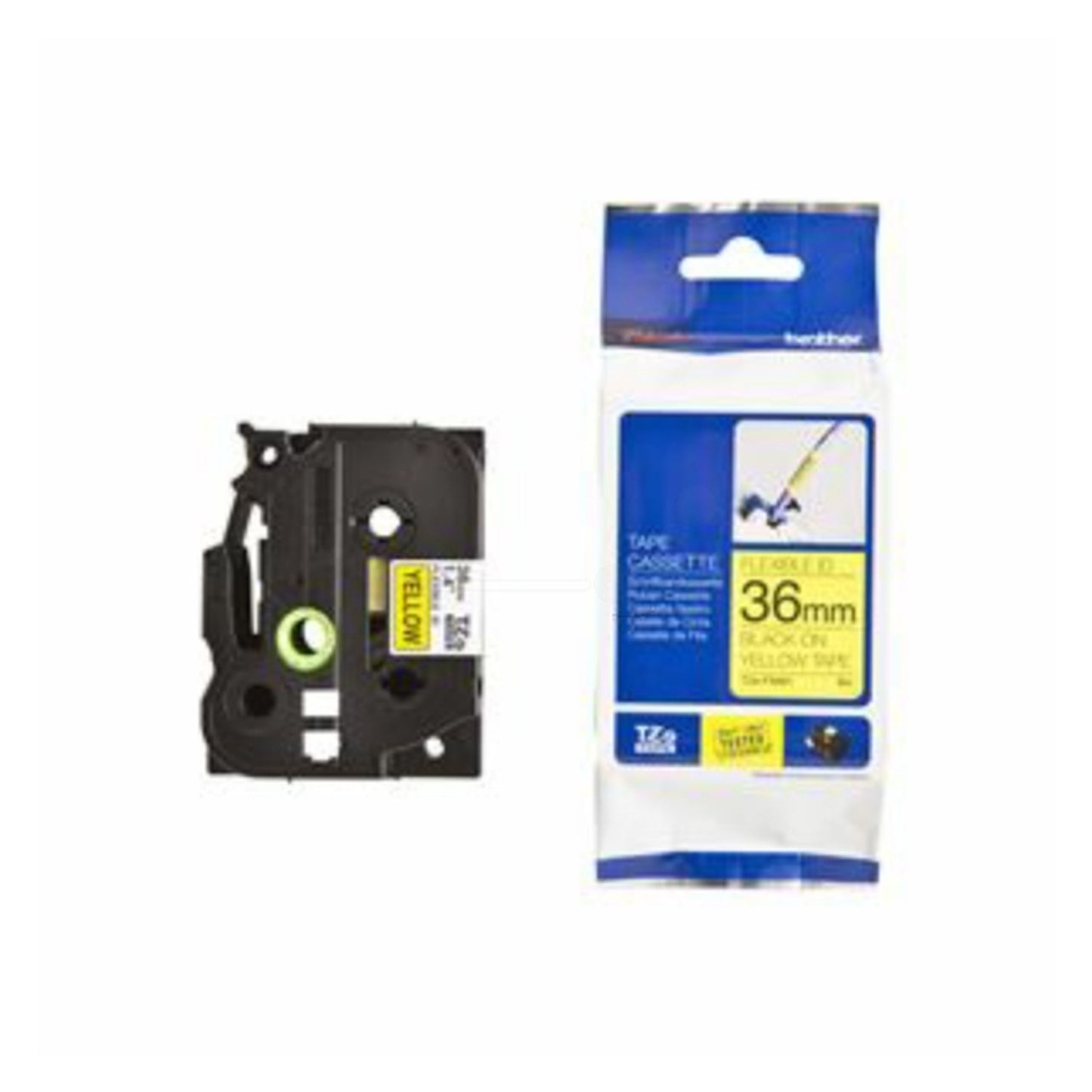 Ruban cassette d'origine Brother TZEFX661 - noir, jaune