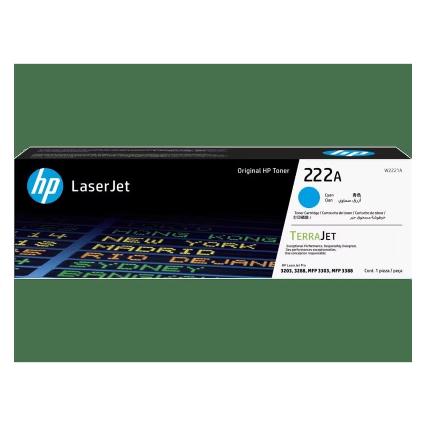 Toner d'origine HP W2221A / 222A - cyan