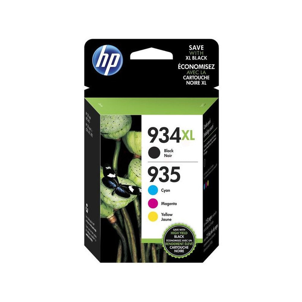 Cartouches d'origines HP X4E14AE / 934XL/935 - multipack 4 couleurs : noire, cyan, magenta, jaune