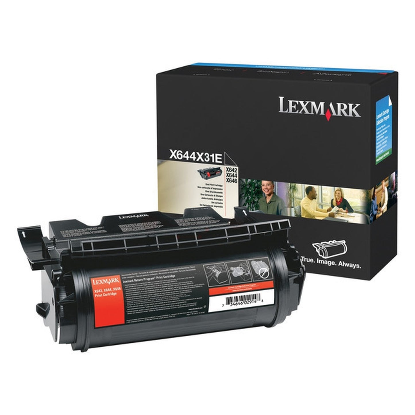 Toner d'origine Lexmark X644X31E - noir