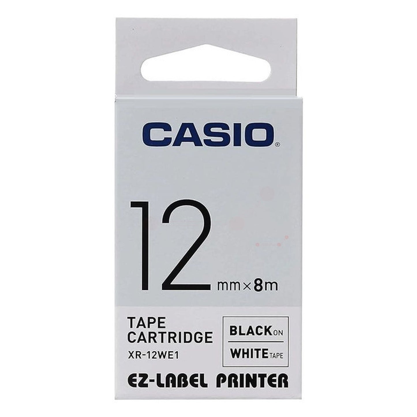 Ruban d'origine Casio XR12WE1 - noir, blanc