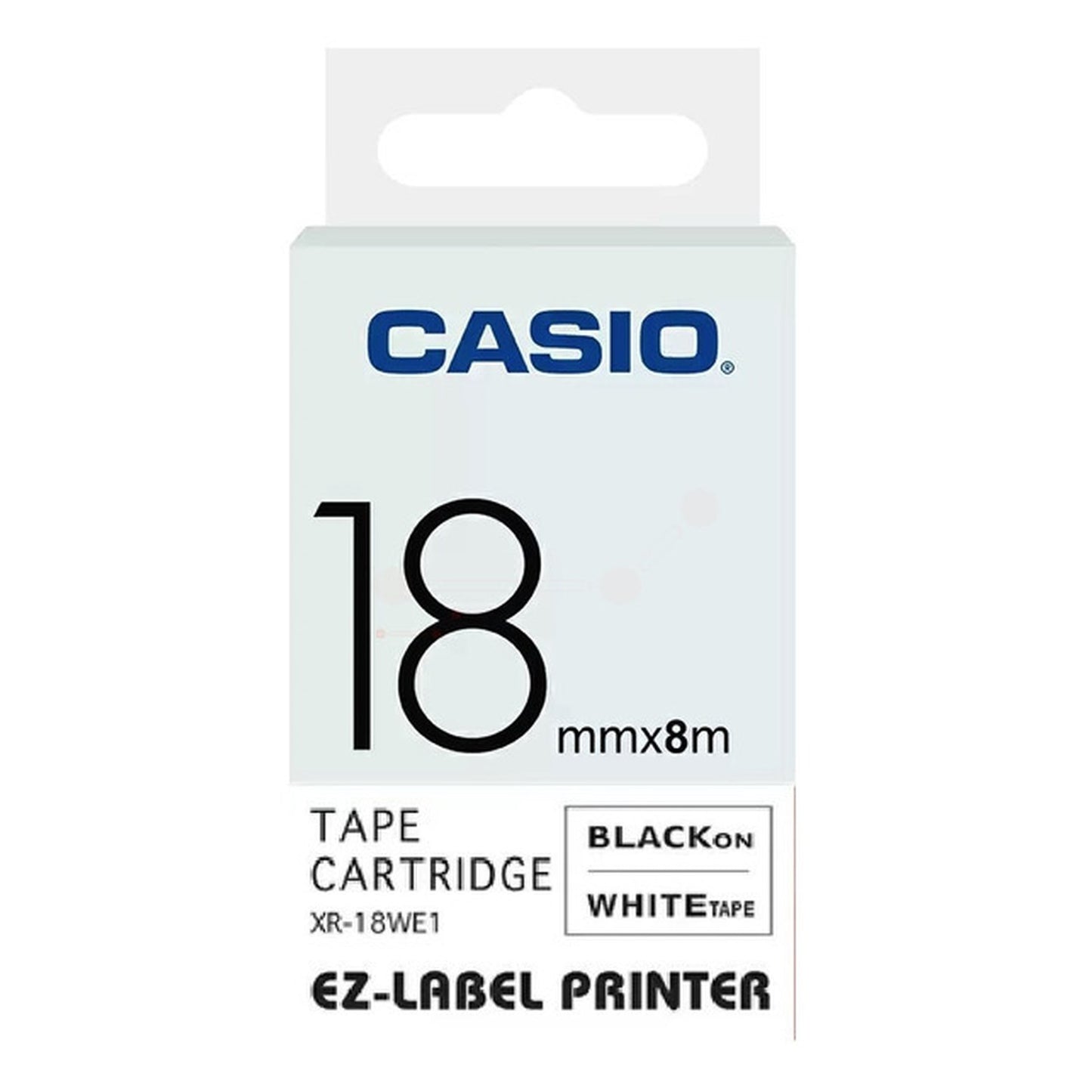 Ruban d'origine Casio XR18WE1 - noir, blanc