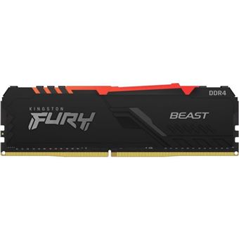 Barrette mémoire 8Go DIMM DDR4 Kingston Fury Beast RGB 3600Mhz (Noir)