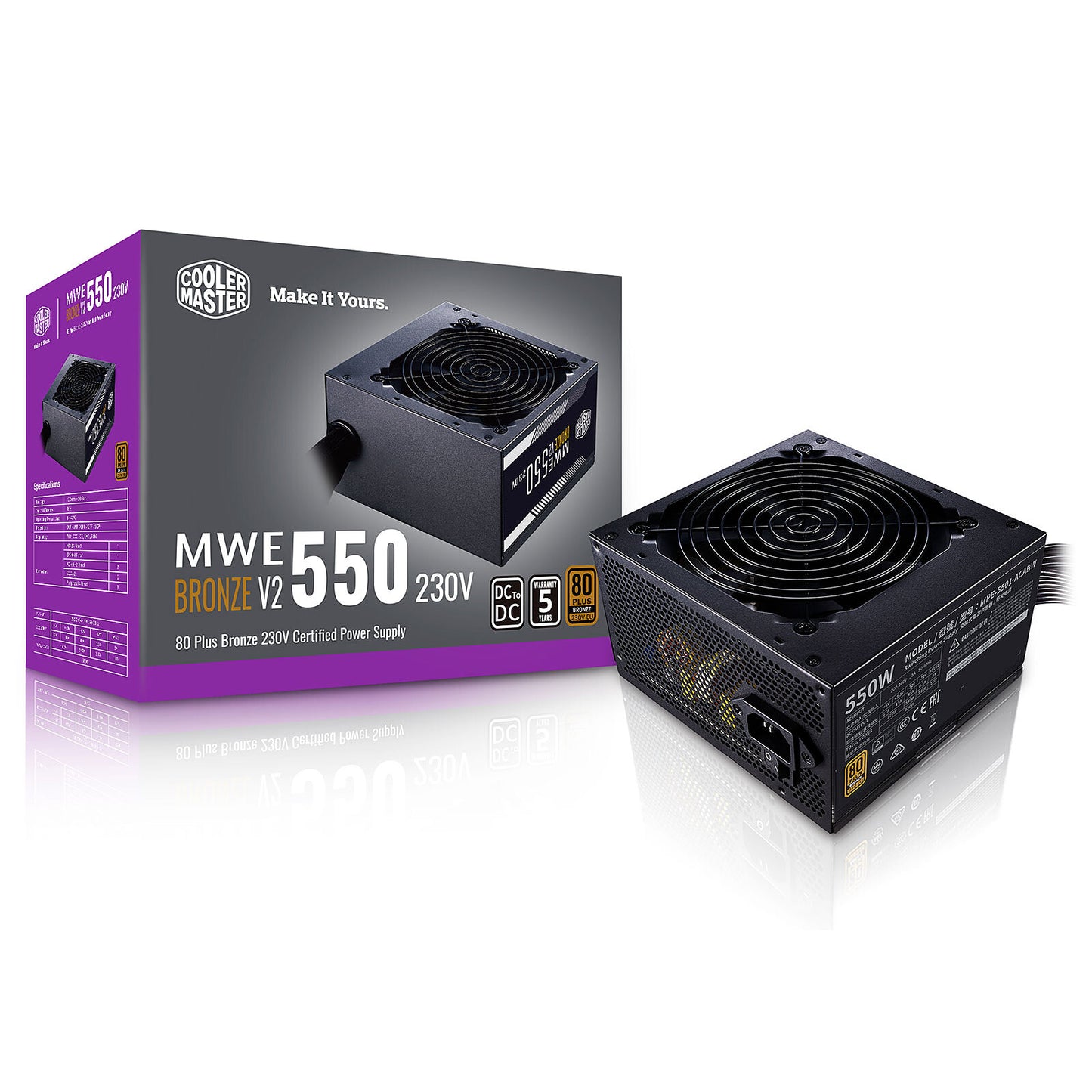 Alimentation ATX Cooler Master MWE Bronze V2 230V - 550W