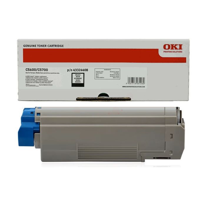Cartouche Laser de Marque OKI 43324408 Noir (6000pages)