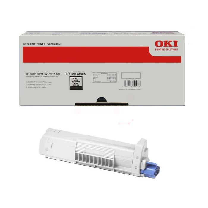 Cartouche Laser de Marque OKI 44318608 Noir (11 500 pages)