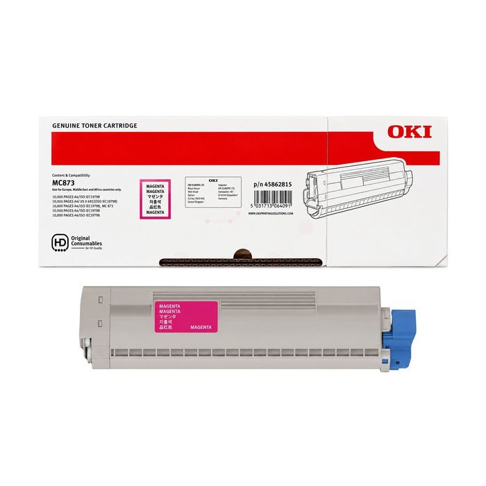 Cartouche Laser de Marque OKI 45862815 Magenta Haute Capacité (10 000 pages)