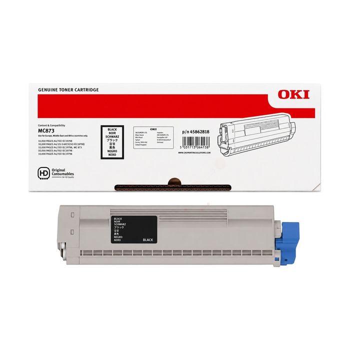 Cartouche Laser de Marque OKI 45862818 Noir Haute Capacité (15 000 pages)