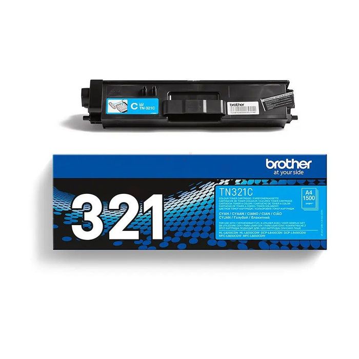 Cartouche Laser de Marque BROTHER TN321C Cyan Capacité Standard (1 500 pages)