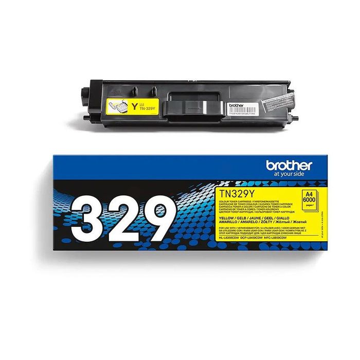 Cartouche Laser de Marque BROTHER TN329Y Yellow Haute Capacité (6 000 pages)
