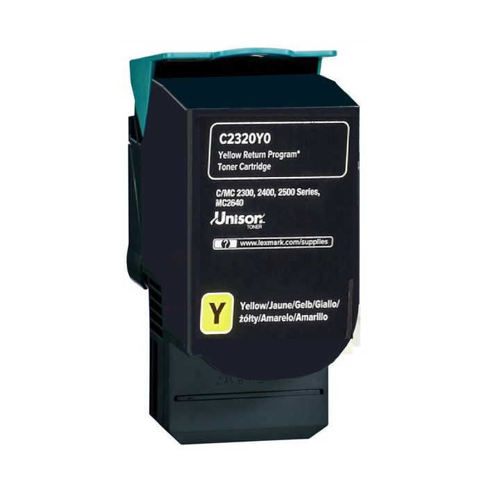 Cartouche Laser de Marque Lexmark C232HY0 Jaune Haute Capacité (2300 pages)