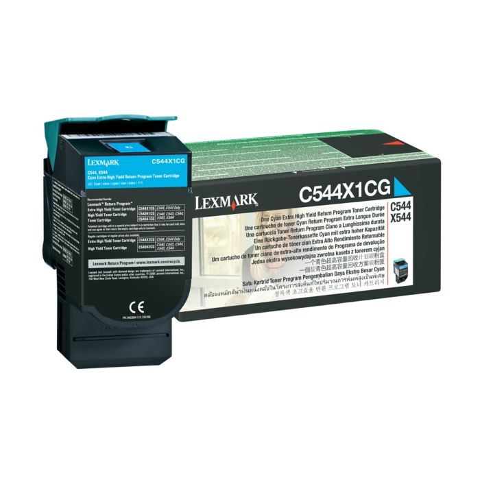 Cartouche Laser de Marque Lexmark C544X1CG Cyan Trés Haute Capacité (4 000 pages)