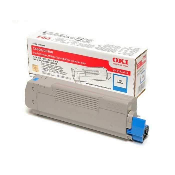 Cartouche Laser de Marque OKI 43324423 Cyan (5000pages)
