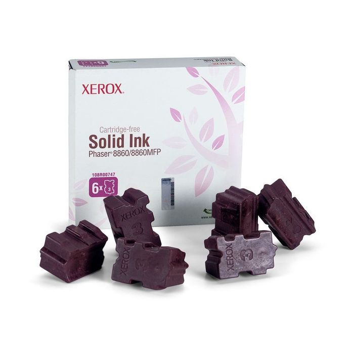 Pack de 6 Cartouches ColorStix de Marque Xerox 108R00747 Magenta (14 000 pages)