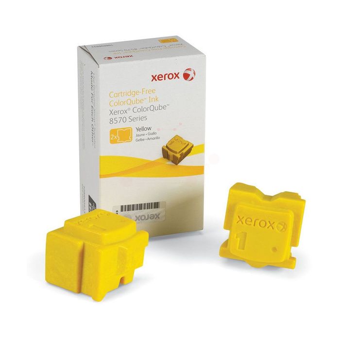Lot de 2 bâtonnets Cartouches Compatible d'encre solide XEROX 108R00933 Jaune (4 400 pages)