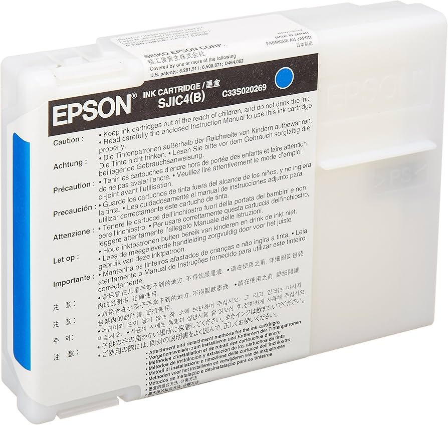 Cartouche Jet d'encre de Marque Epson C33S020269 (SJIC4B) Cyan