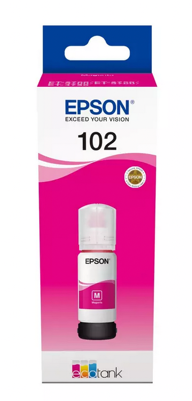 Flacon d'encre de Marque Epson T03R340 Magenta 102 (70ml) 6000p pour Epson ECOTANK ET 2700