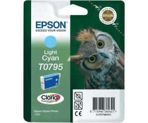 Cartouche Jet d'encre de Marque Epson T0795 Cyan CLAIR (520 pages)