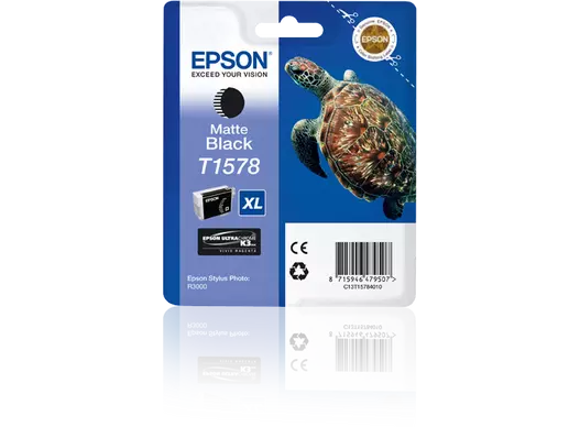 Cartouche Jet d'encre de Marque Epson T1578 Black Mat Haute Capacité (25.9ml)