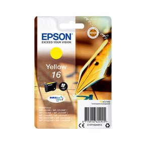 Cartouche Jet d'encre de Marque Epson T1624 N°16 Yellow (Single Pack ) (DURABRITE Ultra Ink)(3.1ml/165pages)