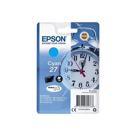Cartouche Jet d'encre de Marque Epson T2702 Cyan (3.6ml - 300 pages)