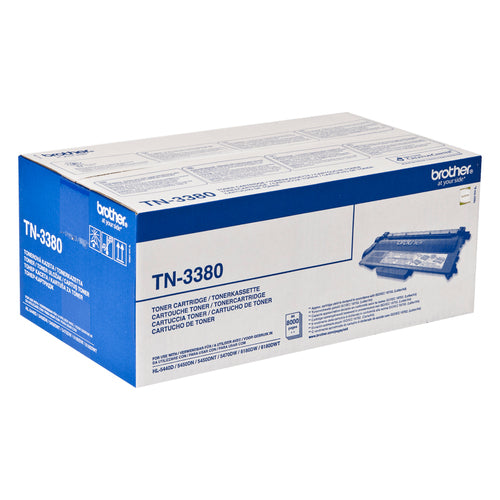 Cartouche Laser de Marque BROTHER TN3380 Noir Haute Capacité (8 000 pages)