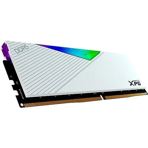 Barrette mémoire 16Go DIMM DDR5 Adata XPG Lancer RGB 7200MHz (Blanc)