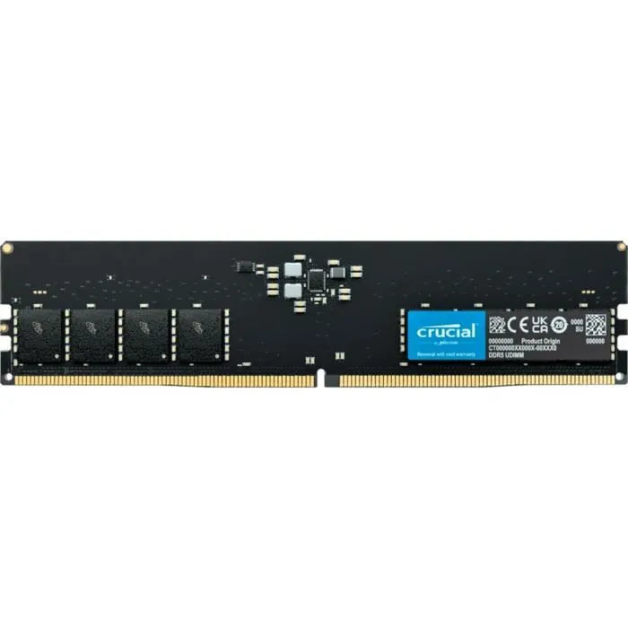 Barrette mémoire 16Go DIMM DDR5 Crucial 5200MHz (Noir)
