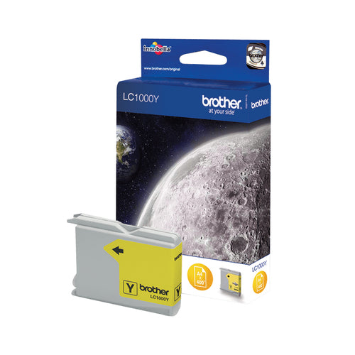 Cartouche Jet d'encre de marque BROTHER LC1000Y JAUNE (300 copies) pour imprimante Brother MFC 240