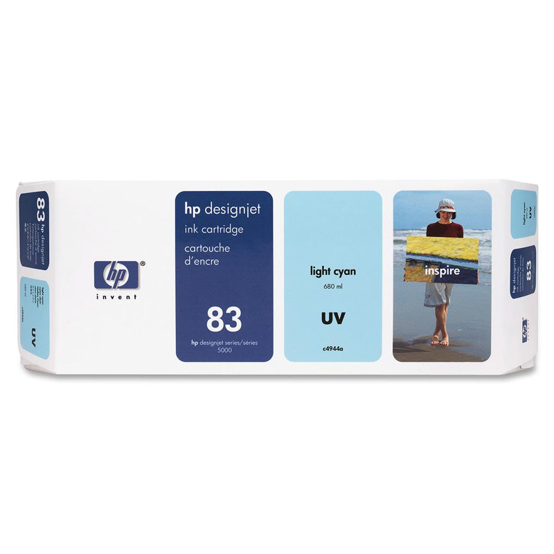 Cartouche Jet d'encre de Marque HP83 C4944A UV-light Cyan (680ml)