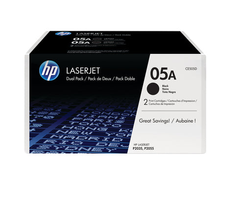 Toner d'origine HP CE505D / 05A - noir - pack de 2