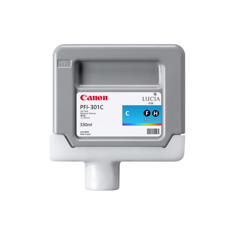Cartouche Jet d'encre de Marque Canon PFI-301C (1487B001) Pigment Cyan (330 ml)