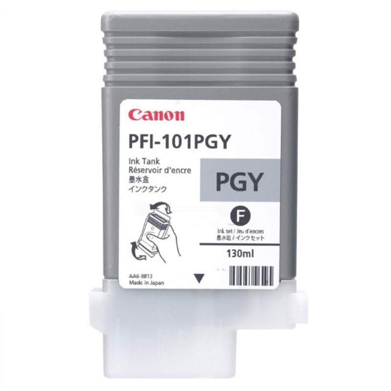 Cartouche Jet d'encre de marque Canon PFI101PGY (0893B001AA) Photo Gris (130 ML)