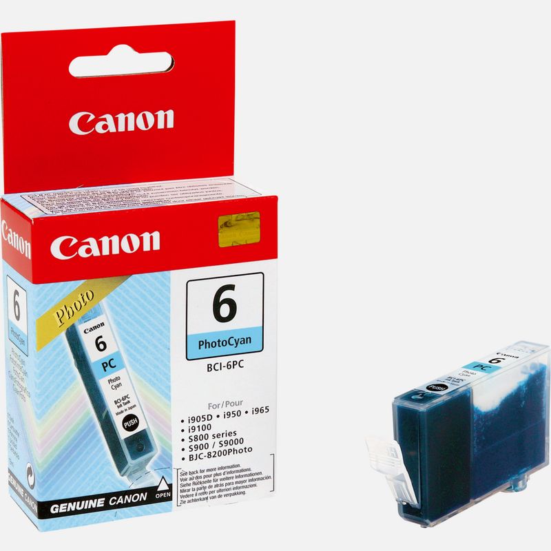 Cartouche Jet d'encre de Marque Canon BCI-6PC (4709A002AA) Photo Cyan (300 pages)