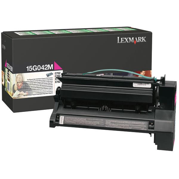Cartouche Laser de Marque Lexmark 15G042M Magenta Haute Capacité (15 000 pages)