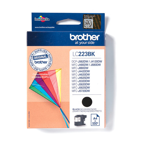 Cartouche d'encre de marque BROTHER LC223BK NOIRE (550 pages)