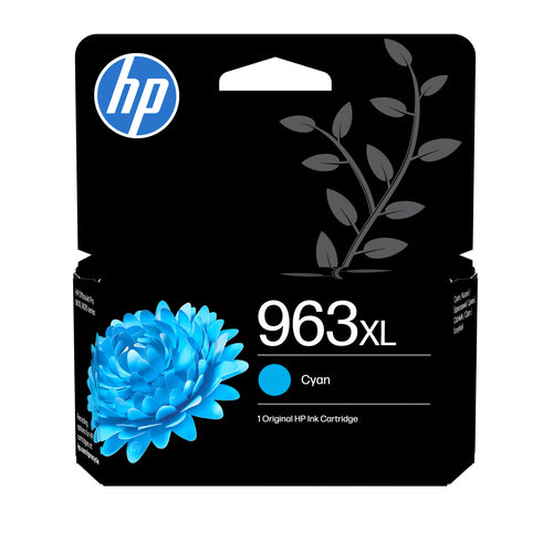 Cartouche jet d'encre de Marque HP 3JAE27AE N°963XL Cyan (1 600 pages)