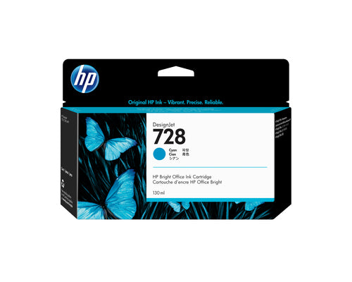 Cartouche Jet d'encre de Marque HP (HP728XL) F9J67A Cyan Haute Capacité (130ml)