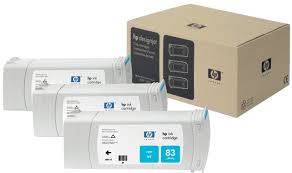 Cartouche Jet d'encre de Marque HP83 UVCyan C5073AE (3 x 680ml)