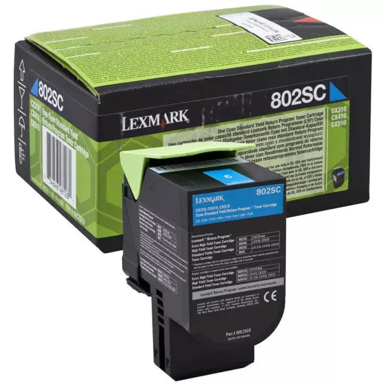 Cartouche Laser de Marque Lexmark 72K2C0 Cyan Haute Capacité (8 000 pages)